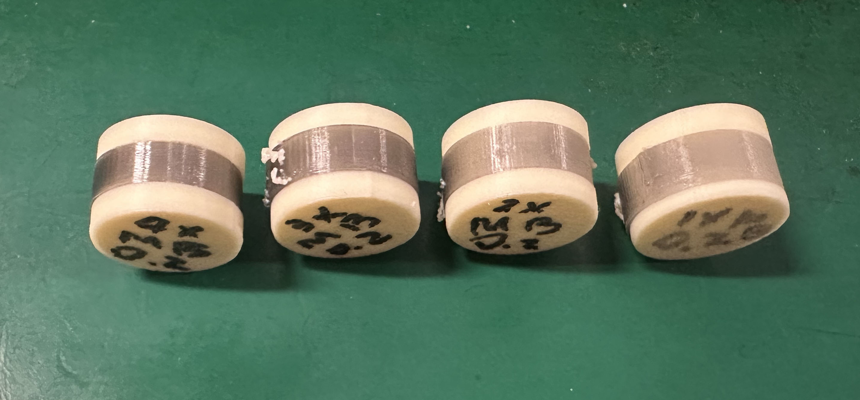CL=4 through CL=1 on a 15mm cylinder