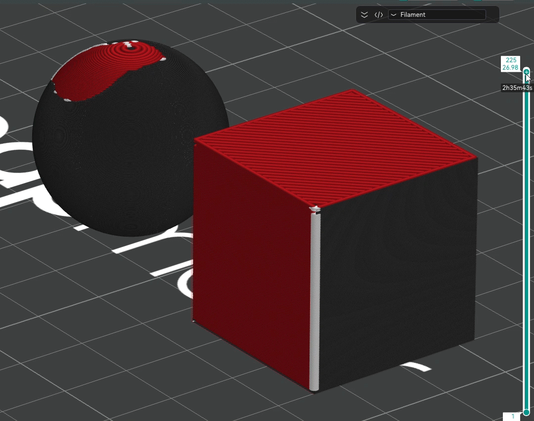 side wall and top face Color Patch behavior