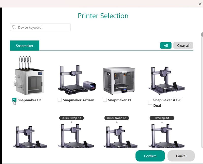 Choosing the Snapmaker U1 printer