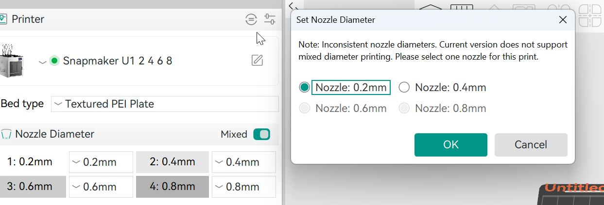 Do not use Synchronize nozzle information